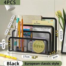 ペーパートレイ ノートブックスタンドラック デスク 3層 ブラックメタル アイアンメッシュホルダー マガジンドキュメントファイルブックラックオーガナイザー オフィス用 - 2個-白 - チェックする 10