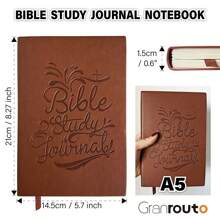 Granrouto A5 braunes Bibel-Studienheft - S.O.A.P. Methode Bibel-Studien Zubehör Notizheft für tägliche Andachten, Gebetsheft, Notizblock zum Mitschreiben und Journaling, glaubensbasierte Geschenke für Männer und Frauen