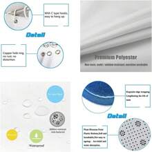 1pc Digital Printed Waterproof Antibacterial Shower Curtain Home Bathroom Decor Summer Bathroom Accessories Back To School