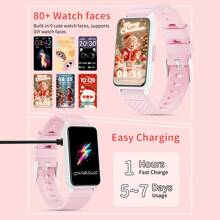 Hwagol 170 MAh Kids Smart Watch Gift Age 5-12, 4 Games HD Touch Screen Women's Smart Watches With 11 Sport Mode Music Control 80+ Watch Faces Pedometer 12/24 Educational Birthday Gifts Men Smart Watch For Girls Boy Ages 7 8 9 10