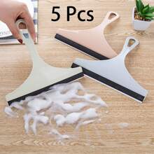3Pcs/5Pcs/10Pcs Nordic Style Bathroom Sink Plastic Soft Rubber Glass Scraper, Household Glass Cleaning Tool, Car Window Squeegee (Random Color)