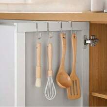 2/1pc Stainless Steel Over-The-Door Drawer Cabinet Hooks - Double S-Shaped Holder For Towels, Clothes, And Sundries - Free Punching - Organize Space Effortlessly