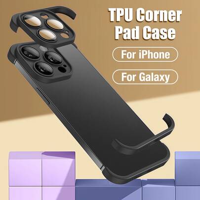 Yezodawee 1 ốp lưng điện thoại TPU không viền, được thiết kế cho điện thoại thông minh, có miếng đệm chống rơi bốn góc, bảo vệ ống kính chống sốc, khung bảo vệ điện thoại tối giản thoáng khí, tương thích với điện thoại 17 Pro Max, 16 Pro Max/16 Pro/16 Plus/16/15/14/13/12/11 và S25 Ultra, S24 Ultra/S24 Plus/S24+/S24/S23 Ultra/S22 Ultra Series (1 cái màu đen)