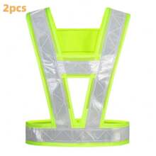2 sztuki kamizelki odblaskowej w kształcie litery V, odpowiednie do pracy nocnej, biegania, jazdy na rowerze, akcesoriów rowerowych