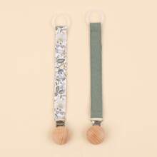 2 piezas Clip personalizado para chupete de bebé con estampado de lunares lindos, patrones personalizados para niños y niñas, clip universal para chupete de bebé, - Multicolor - Ver 22