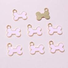 20-50pcs 12x13mm Enamel Bone Charms Pendant Small Cute DIY Jewelry Making Accessories For Bracelet Earrings Keychains - Bone - View 4