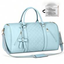 Garment Bags For Travel Women Leather Convertible Garment Duffle Bag With Shoe Pouch,Large Carry On Garment Bag Dress Suit Business Travel Bags Beige - Multicolor - View 4