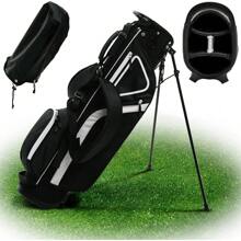 Ultra-Lite Golf Stand Bag - 3 Lbs, 4 Way Divider Portable Golf Carry Bag, Golf Club Bag With Rain Hood, Water-Repellent Golf Travel Case - Golf Gifts For Men And Women - 黑色 - 查看 1