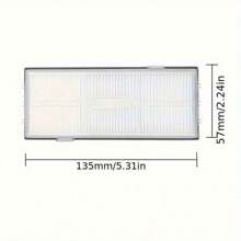 2pcs Washable HEPA Filter Mop Pads For Roborock S7 & S7 Maxv - Reusable Vacuum Cleaner Accessories - White - View 8