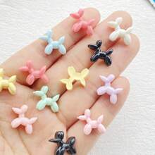 20/30/50pcs Colorful Mini Mixed Style Cartoon Puppy Charm - For DIY Nail Art, Scrapbooking, Wedding Earrings & Jewelry Crafts, Odorless, Cartoon Animal Flat Back Resin Decoration