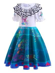 Costume de représentation pour enfants, robe de cosplay anime pour spectacle, robe d'été décontractée et florale pour vacances pour filles