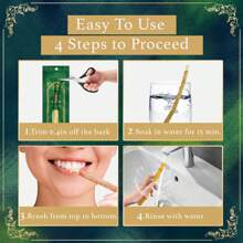 Miswak Sticks Toothbrush - Vacuum Sealed Natural Flavor From Original Authentic Arabic Plants- For Healthy Gums, Teeth, And Fresher Breath