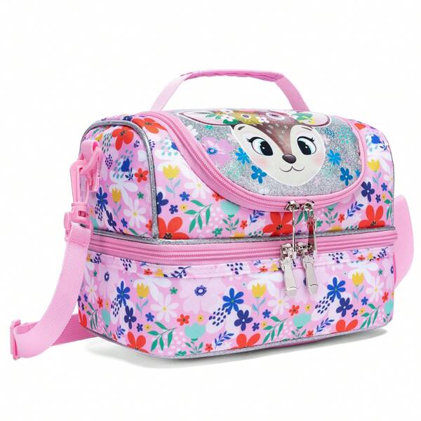 Sac à lunch pour filles Boîte à lunch pour filles Sac à lunch réutilisable pour enfants Boîte à lunch colorée pour la garderie et l'école