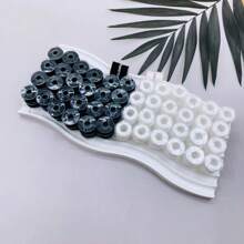 5-100pcs Pack Plastic Bobbins Thread For Household Sewing Machine Polyester Black White