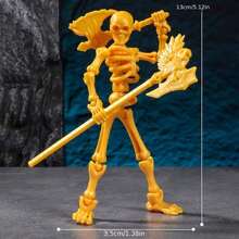 Mô hình bộ xương có thể định vị 1pc, khớp nối đầy đủ 360 ° với vũ khí và phụ kiện có thể hoán đổi cho nhau, thích hợp cho 14 tuổi trở lên, trang trí Halloween & trưng bày bộ sưu tập - Nhiều màu - Xem 3