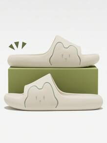 Cartoon Hollow Out Bathroom Slippers, Unisex 2025 New Indoor Home Cute Rabbit Waterproof Anti-Slip Deodorizing Shower Sandals For Men