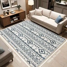 1 pieza de Alfombra de área de textura premium, tapete de piso - Impermeable, antideslizante, fácil de limpiar, lavable a máquina, suave y cómodo, adecuado para felpudo, cocina, sala de estar, dormitorio, pasillo, baño, lavandería - Alfombra fácil de limpiar, decoración del hogar [Tela de terciopelo suave de 800g/m², 5 mm de grosor] - Multicolor - Ver 26