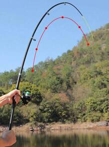 SOUGAYILANG 2.1M-3.0M Ultralight Telescopic Glass Fiber Fishing Rod (Black And Gray): Ideal For Freshwater Fishing Tackle - Multicolor - View 9