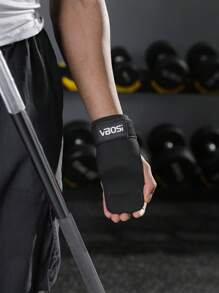 VBOSI 1 Pair Women Men Weight Lifting Wrist Strap, Double Layer Leather Palm Grips For Deadlift And Powerlifting, Adjustable Neoprene Padded Gym Workout Hooks - Multicolor - View 7