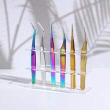 1 cái Giá đỡ nhíp mi bằng acrylic-Giá đỡ nhíp nối mi-Hộp trưng bày-Hộp đựng mi-Bộ sắp xếp-Dụng cụ nối mi-Có thể dùng để cất dụng cụ nối mi/Dụng cụ làm móng/Dụng cụ sửa chữa điện tử - Nhiều màu - Xem 16