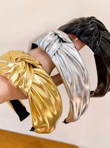 1pc Bath Towel Headband, Women's Knotted Thick & Fluffy Headband, Fashion & Cute Hair Accessory, Suitable For Bathroom, Birthday, Travel, And Outfit Matching