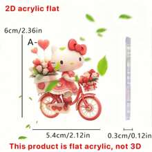 Sanrio Hello Kitty 亚克力钥匙扣 - 可爱、2D 吊坠、精美节日礼物