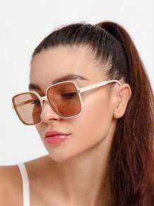 3pcs Solid Retro Square Glasses, Fashion Everyday Wear