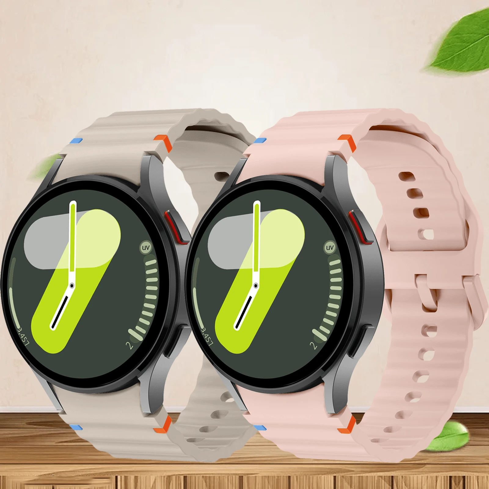 1 Dây đeo silicon thể thao tương thích với Samsung Galaxy Watch 7 FE 44mm 40mm, Dây đeo tương thích với Galaxy Watch 4 6 Classic 5 Pro, Dây đeo 43mm 47mm 45mm 46mm, Phụ kiện đồng hồ thông minh dành cho nam nữ - 20mm - Xem 1