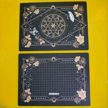 1 pieza Alfombrilla de corte A4 Esterilla artesanal negra con sistema de auto-curación, herramienta para cortar tela, y papel, útiles escolares