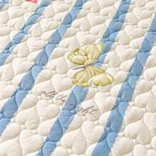 Zestaw 2 poszewek na poduszki z kwiatowym wzorem, pikowana, wyściełana poszewka na poduszkę z falbaniastymi krawędziami, nadająca się do prania w pralce do użytku w domu i akademiku, całoroczna