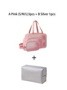 1 件便携式旅行化妆包，女士防水化妆包，带隔层，大容量洗漱用品收纳包，PU 皮革，适合女性、母亲、学生、宿舍、海滩、邮轮旅行、暑假必备的礼物 - 彩色 - 查看 20