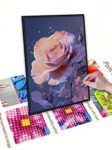 Pintura de Diamantes 5D DIY - Flores Vibrantes, Kit de Arte de Diamantes, Decoración de Pared del Hogar, Regalo para Amigos, Navidad, Día de San Valentín, Halloween, Acción de Gracias