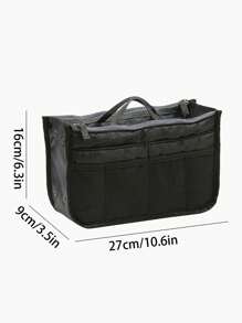 Multi-Functional Dual Folding Storage Bag, Large Capacity Handbag, Thick Organizer Pouch, Travel Electronic Case & Cosmetic Bag - one-size - View 2