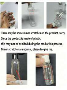 5Pcs Clear Round Shoulder Bottle With Flip Butterfly Lid Travel Bottle Empty Cosmetic Sample Dispenser Container - Multicolor - View 9