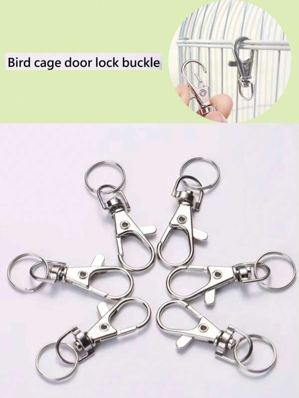 2 Stücke Käfigtor Schlossschnalle, Haustier Käfigtor Schloss, Papageien Ausbruchsicherung Käfigtor Schnalle, Vogelkäfig Zubehör