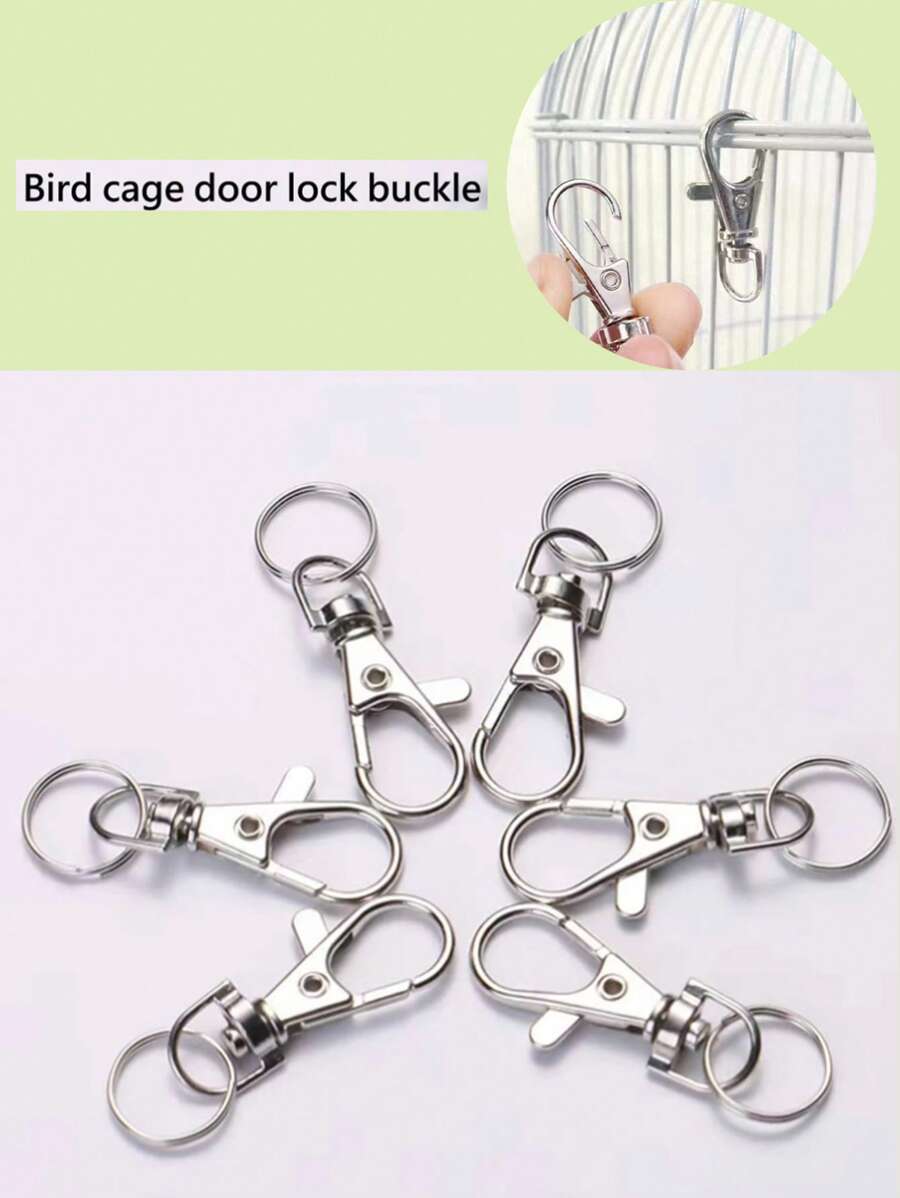 2pcs Birdcage Lock Buckle, Pet Cage Door Lock, Parrot Anti-Escaping Cage Door Buckle, Birdcage Accessories - Multicolor - View 1