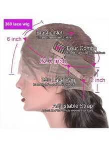 CEXXY Perruques brésiliennes lisses avec dentelle frontale HD 360°, cheveux humains, 13 x 6, pré-épilées, pré-coupées, 5 x 7, sans colle, adaptées à diverses occasions.