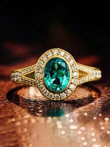 1 PC Luxe Cubic Zirconia Ring Voor Vrouwen Voor Valentijnsdag Cadeau Bruiloft Jubileum Feest Sieraden,Mama,Moeder,Moederdag,Cadeau