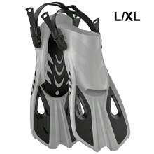 Snorkel Fins Swimming Flippers Adjustable Buckles Short Silicone Scuba Diving Shoes Open Heel Travel Size Adult Men Women - Multicolor - View 13