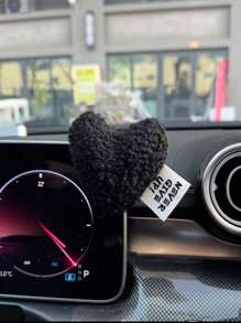 1pc Heart Shaped Center Console Car Ornament Car Interior Decoration - one-size - View 11