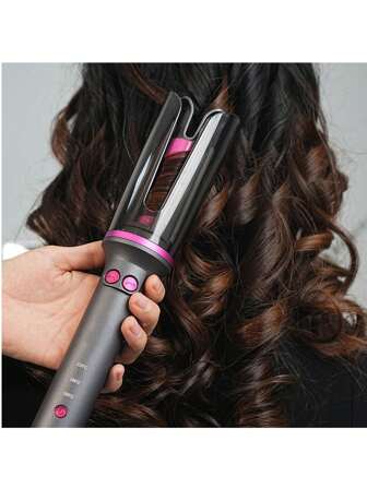 1 Inch Rotating Barrel Automatic Curling Iron With Anti - 3 Temperature Settings, Dual Motor Rotation And Automatic Shutdown Functionality. Perfect For Beginners And Professionals Alike