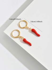 1 para małych kolczyków w kształcie papryczki chili, odpowiednich do codziennego noszenia kobiet