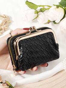 Burgundy Bag Charry Red Bag Wine Red Bag,Elegant Women's Compact Wallet With Multi-Functional Card Storage, Zippered Card Compartment, Detachable Coin Pocket With Snap Closure, And ID Window - Stylish Bifold Design For Credit Cards, Bank Cards, And Cash, Perfect Gift For Girlfriend, Mom, Teacher, Or Loved Ones, Suitable For Travel, Work, And Everyday Use, Fashionable And Practical For School, Office, And Outdoor Adventures - Burgundy - View 12