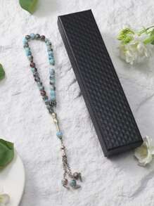 1 件 33 件 6 毫米手工穆斯林祈祷珠 Tasbih，时尚简约黑色礼品盒（多种颜色） - 彩色 - 查看 14