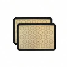 Juego de tapetes de silicona para hornear macarons - 4 paquetes de láminas de hornear reutilizables antiadherentes y resistentes al calor, tapetes de silicona multiusos para hornear, aptos para lavavajillas, ideales para Navidad, Acción de Gracias, Día de San Valentín, Día de la Madre, Día del Trabajo - 16.6x11.6 pulgadas