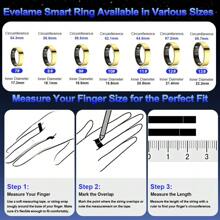 Smart Ring Health Tracker, Bluetooth Connection Vital Health Ring For Women Men, IP68 Waterproof Fitness Ring With Gesture Control, Tracks Heart Rate/Blood Pressure/SpO2/Sleep/Steps/Sports Activities - 金色 - 查看 7