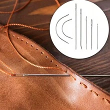 7Pcs/Pack Heavy Duty Household Hand Sewing Needles Leather Sewing Needles For Repair Upholstery Carpet Canvas Sewing Tools - Multicolor - View 2