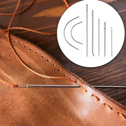 7Pcs/Pack Heavy Duty Household Hand Sewing Needles Leather Sewing Needles For Repair Upholstery Carpet Canvas Sewing Tools