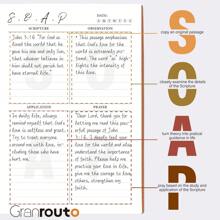 Granrouto A5 braunes Bibel-Studienheft - S.O.A.P. Methode Bibel-Studien Zubehör Notizheft für tägliche Andachten, Gebetsheft, Notizblock zum Mitschreiben und Journaling, glaubensbasierte Geschenke für Männer und Frauen