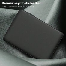 Business Style PU Leather Case, PC Hard Shell With PU Leather, Hidden Stand, Shockproof, Heat Dissipation, Lightweight Design, Non-Slip Bottom, Compatible With Air 15, Air 13, Air 13.6, Pro 13, Pro 14, Pro 16 - Black - View 3